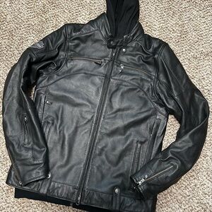 Men’s leather Harley Davidson jacket with liner